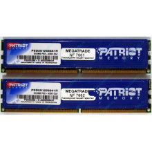 Память 1Gb (2x512Mb) DDR2 Patriot PSD251253381H pc4200 533MHz (Внуково)